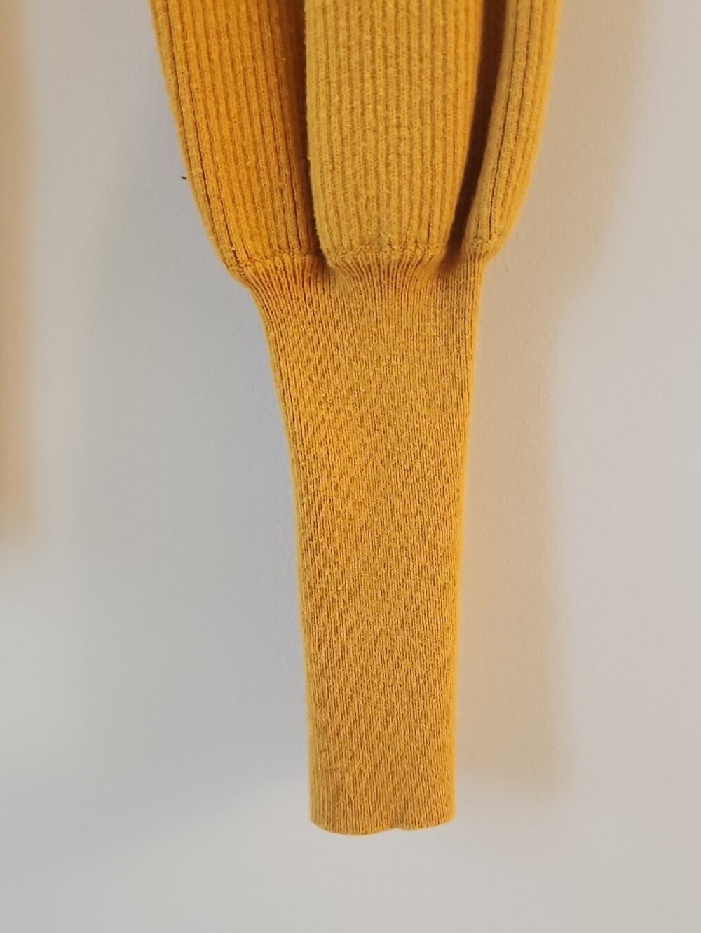 Ralph Lauren Mustard Ribbed Puff-Sleeve Boatneck Sweater - Picture 4 of 5